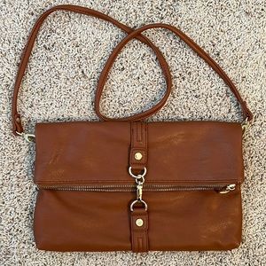 Steve Madden Brown Foldover Crossbody Purse